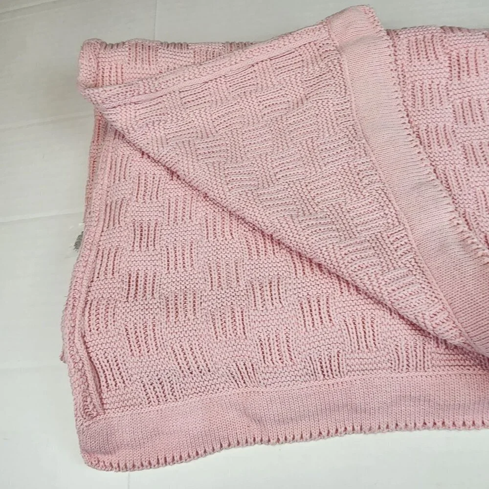 Child of Mine by Carter's pink knit baby blanket